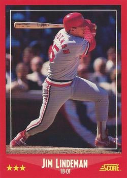 #302 Jim Lindeman - St. Louis Cardinals - 1988 Score Baseball