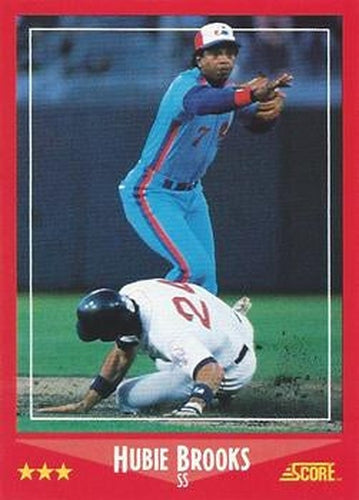 #305 Hubie Brooks - Montreal Expos - 1988 Score Baseball