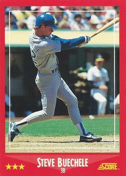 #306 Steve Buechele - Texas Rangers - 1988 Score Baseball