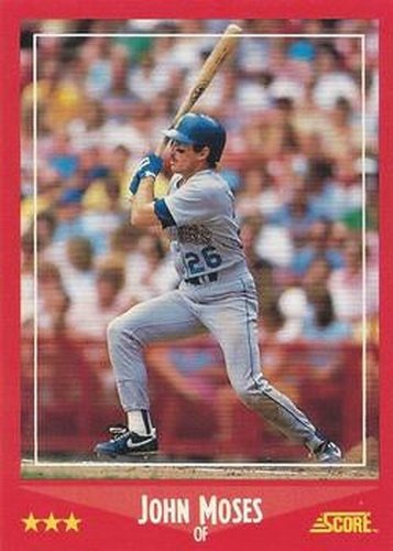 #309 John Moses - Seattle Mariners - 1988 Score Baseball