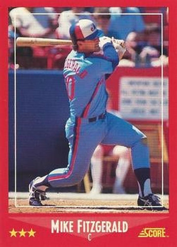 #318 Mike Fitzgerald - Montreal Expos - 1988 Score Baseball