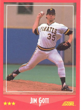 #320 Jim Gott - Pittsburgh Pirates - 1988 Score Baseball