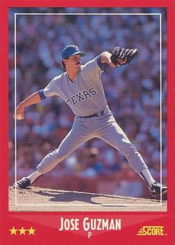 #322 Jose Guzman - Texas Rangers - 1988 Score Baseball
