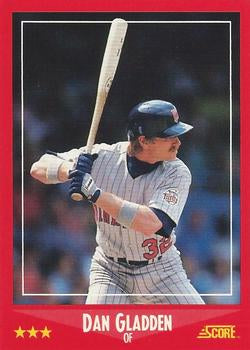 #324 Dan Gladden - Minnesota Twins - 1988 Score Baseball