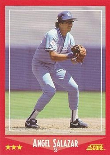 #330 Angel Salazar - Kansas City Royals - 1988 Score Baseball
