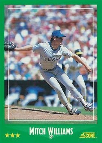 #339 Mitch Williams - Texas Rangers - 1988 Score Baseball