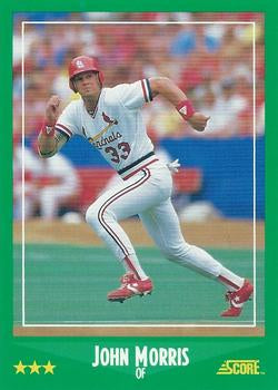 #346 John Morris - St. Louis Cardinals - 1988 Score Baseball