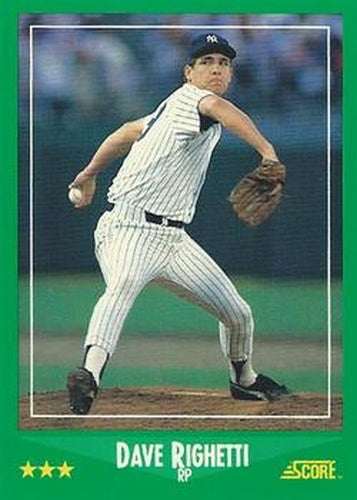 #351 Dave Righetti - New York Yankees - 1988 Score Baseball