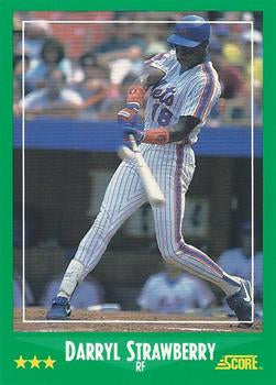 #360 Darryl Strawberry - New York Mets - 1988 Score Baseball