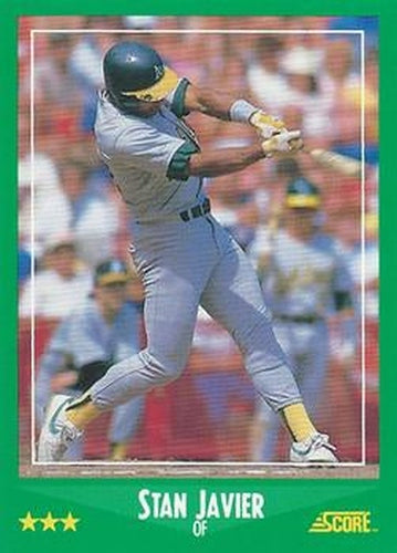 #367 Stan Javier - Oakland Athletics - 1988 Score Baseball