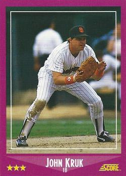 #36 John Kruk - San Diego Padres - 1988 Score Baseball