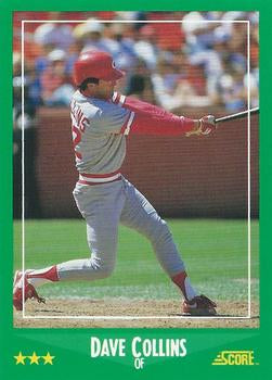 #371 Dave Collins - Cincinnati Reds - 1988 Score Baseball