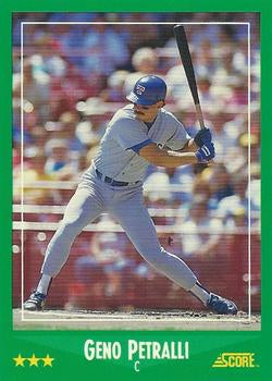 #373 Geno Petralli - Texas Rangers - 1988 Score Baseball