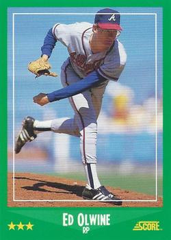 #379 Ed Olwine - Atlanta Braves - 1988 Score Baseball