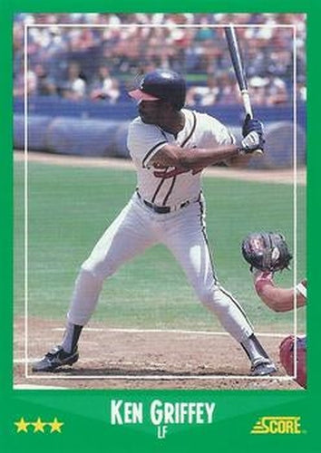 #390 Ken Griffey - Atlanta Braves - 1988 Score Baseball