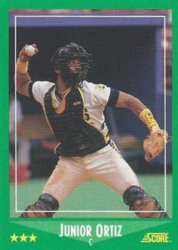 #404 Junior Ortiz - Pittsburgh Pirates - 1988 Score Baseball