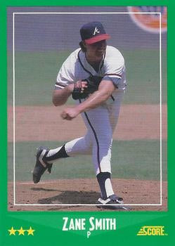 #410 Zane Smith - Atlanta Braves - 1988 Score Baseball