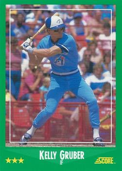 #422 Kelly Gruber - Toronto Blue Jays - 1988 Score Baseball