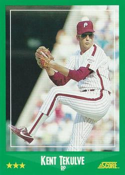 #425 Kent Tekulve - Philadelphia Phillies - 1988 Score Baseball