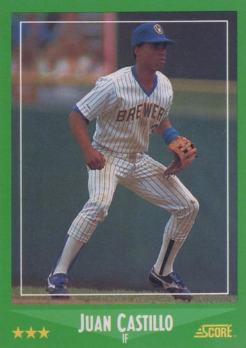 #429 Juan Castillo - Milwaukee Brewers - 1988 Score Baseball