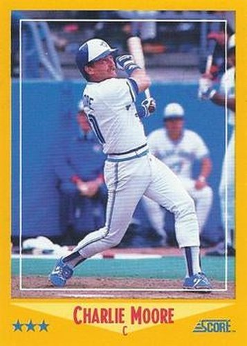 #444 Charlie Moore - Toronto Blue Jays - 1988 Score Baseball