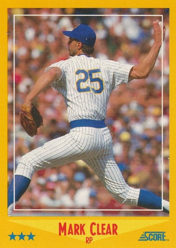#446 Mark Clear - Milwaukee Brewers - 1988 Score Baseball
