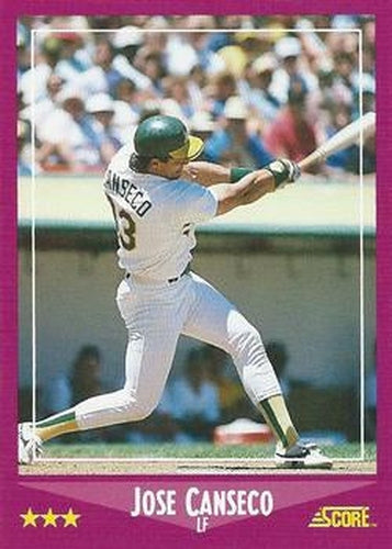 #45 Jose Canseco - Oakland Athletics - 1988 Score Baseball