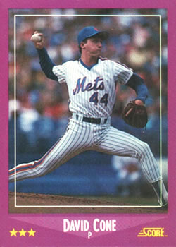 #49 David Cone - New York Mets - 1988 Score Baseball