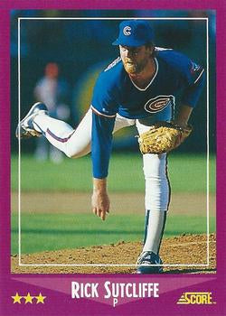 #50 Rick Sutcliffe - Chicago Cubs - 1988 Score Baseball