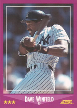 #55 Dave Winfield - New York Yankees - 1988 Score Baseball