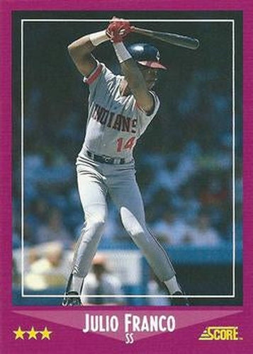 #60 Julio Franco - Cleveland Indians - 1988 Score Baseball