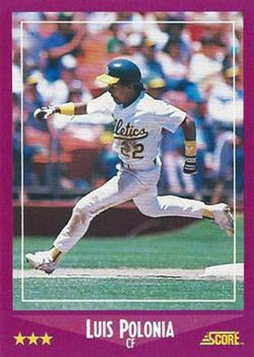 #64 Luis Polonia - Oakland Athletics - 1988 Score Baseball