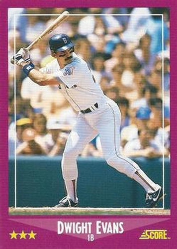 #65 Dwight Evans - Boston Red Sox - 1988 Score Baseball