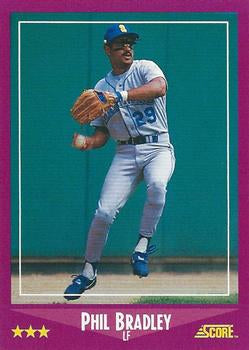 #66 Phil Bradley - Seattle Mariners - 1988 Score Baseball