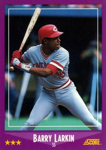 #72 Barry Larkin - Cincinnati Reds - 1988 Score Baseball