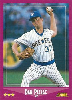 #77 Dan Plesac - Milwaukee Brewers - 1988 Score Baseball
