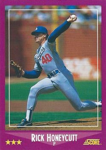 #87 Rick Honeycutt - Oakland Athletics - 1988 Score Baseball