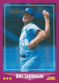 #89 Bret Saberhagen - Kansas City Royals - 1988 Score Baseball