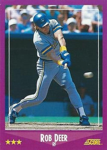 #95 Rob Deer - Milwaukee Brewers - 1988 Score Baseball