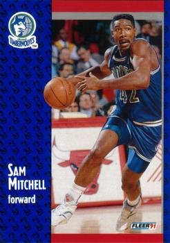 #123 Sam Mitchell - Minnesota Timberwolves - 1991-92 Fleer Basketball