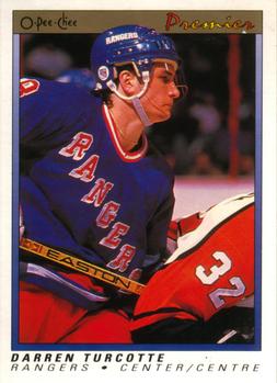 #123 Darren Turcotte - New York Rangers - 1990-91 O-Pee-Chee Premier Hockey