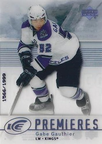 #123 Gabe Gauthier - Los Angeles Kings - 2007-08 Upper Deck Ice Hockey