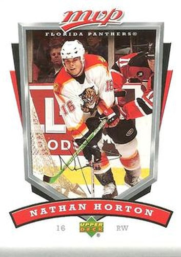 #123 Nathan Horton - Florida Panthers - 2006-07 Upper Deck MVP Hockey