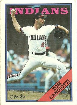 #123 Tom Candiotti - Cleveland Indians - 1988 O-Pee-Chee Baseball
