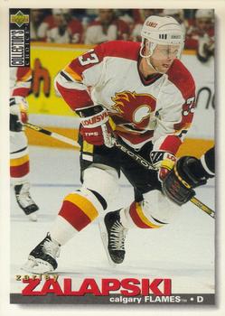 #123 Zarley Zalapski - Calgary Flames - 1995-96 Collector's Choice Hockey