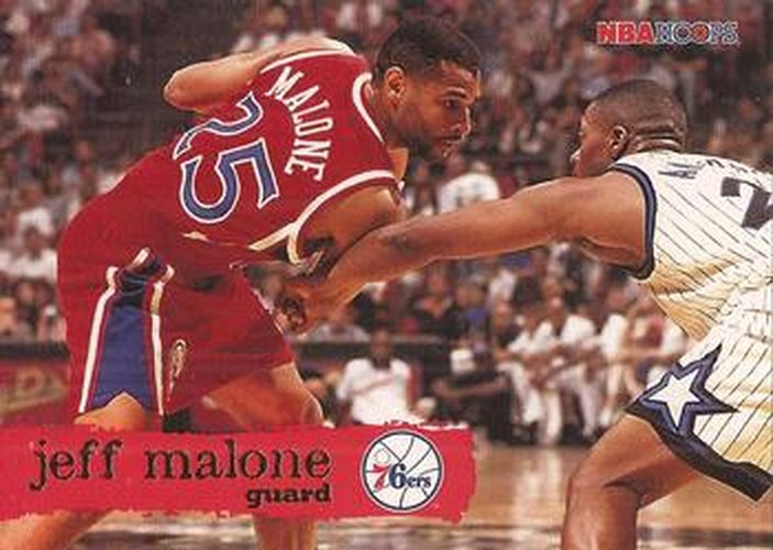 #123 Jeff Malone - Philadelphia 76ers - 1995-96 Hoops Basketball