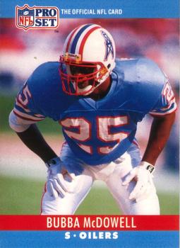 #123 Bubba McDowell - Houston Oilers - 1990 Pro Set Football