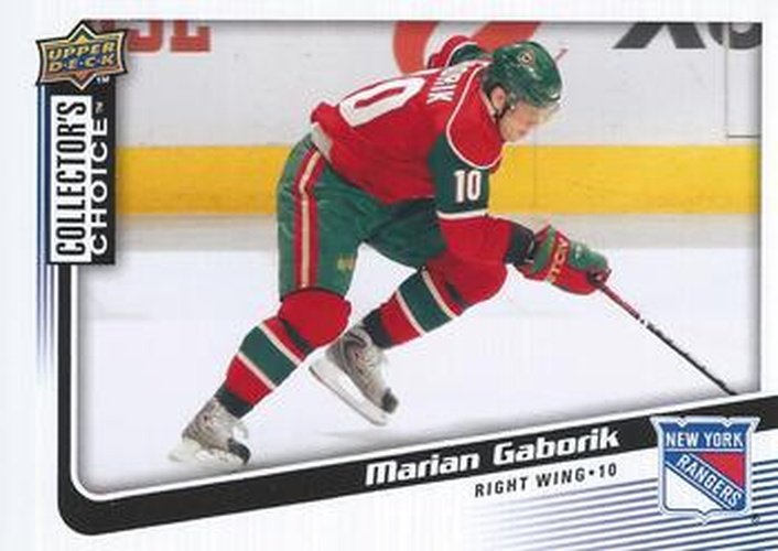 #123 Marian Gaborik - New York Rangers - 2009-10 Collector's Choice Hockey