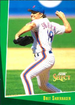 #123 Bret Saberhagen - New York Mets - 1993 Select Baseball