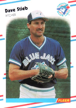 #123 Dave Stieb - Toronto Blue Jays - 1988 Fleer Baseball